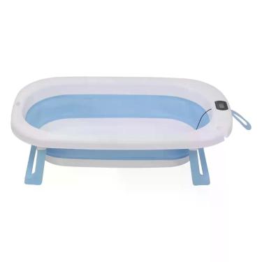 Imagem de Banheira de Bebê Retrátil c/ Termômetro Azul Zippy Toys - 10425
