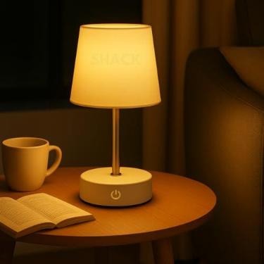 Imagem de Abajur de Mesa LED Luminária Recarregável Toque Sensível, Portátil sem Fio, Design Minimalista Ideal para Quarto Escritório Estudo - SHACK