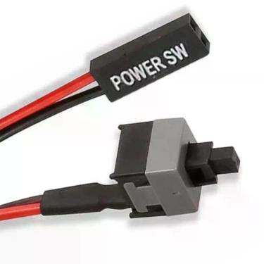 Imagem de Kit 6x Cabo Botão Power SW Reset On Off Interruptor Para Ligar Gabinet
