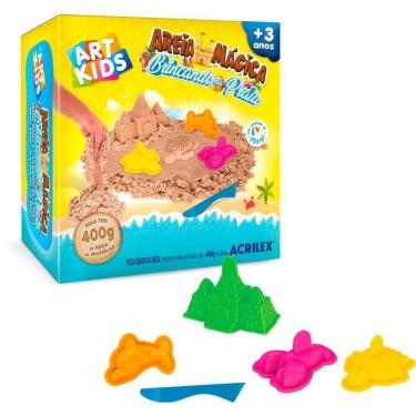 Imagem de Massa Areia Brincando NA Praia 400G KIT