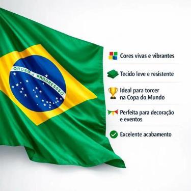 Imagem de Bandeira Brasil Capô Carro Torcida Copa Em Estoque - Rick Imports