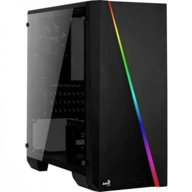 Imagem de Gabinete Gamer Aerocool Mini Cylon Preto Rgb Lateral...