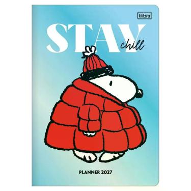 Imagem de Planner mensal 2027 M7 grampeado Snoopy 20 folhas Tilibra Cor:Azul, Az