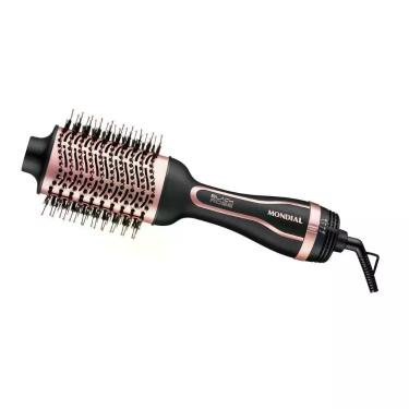Imagem de Escova Secadora Black Rose Es-05 Formato Oval Tecnologia Cerâmica com Íons Mondial 220V