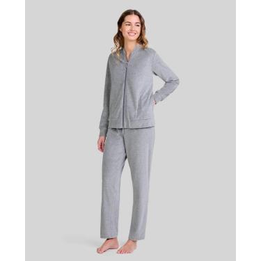 Imagem de Pijama Feminino em Veludo Macio Cinza Lohe, Cinza, M