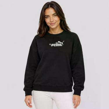 Imagem de Moletom Puma Ess Nature 2.0 Crew FL Feminina Preta, M