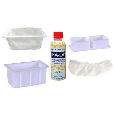 Imagem de Kit Forma 500g + Dessorador + Coalho Produção Queijo Caseiro - Injesul
