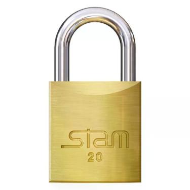 Imagem de Cadeado 20mm De Latão Maciço - 308 - Stam Fechadura 20mm De Latão Maciço - 308 - Stam