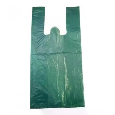 Imagem de Sacola Plástica Reciclada Sacola Reciclada Azul-verde 45x60 2 kg Ideal para Frutas Mercado Papelaria e Bares Azul-verde