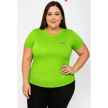 Imagem de Blusa T Shirt Plus Size Manga Curta Poliamida Dry Via Ello Academia Tr
