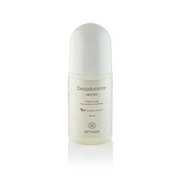 Imagem de Desodorante Roll On 50 ml Sem Perfume Sem Cloridrato de Alumínio Natural Vegano Ameize cosmética Natural