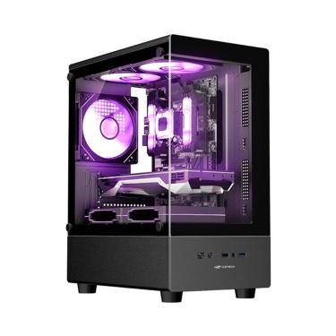 Imagem de Gabinete Gamer Aquário C3Tech MT-G150BK - Vidro Temperado - Micro ATX - Preto
