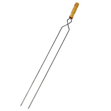 Imagem de Espeto Duplo Para Carne De Churrasco 55 Cm