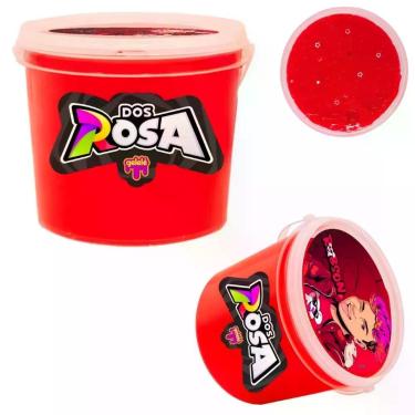 Imagem de Slime Infantil Vermelho Big dos Rosa Robson Atóxico Textura Macia 1,5kg Balde Divertido Gelelé