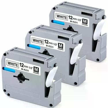 Imagem de KIT 3X Fita Compativel Rotulador Brother Pt-80 PT-M95 Mk231 - IMPORTED