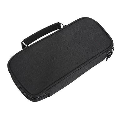Imagem de Estojo de Lápis de Grande Capacidade Com Design de Alça, Bolsa de Caneta de Lona de Camada Dupla Durável para Viagens Escolares de Escritório, Bolsa Prática de Estudante (Preto)