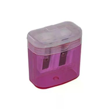 Imagem de Apontador com Deposito 2 Furos Duplo com Cestinha - Leo&Leo, ROSA