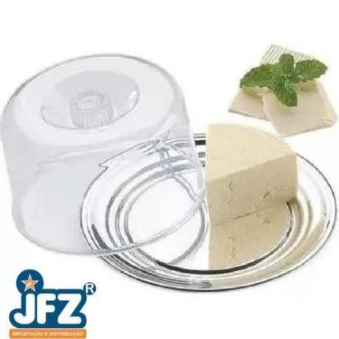 Imagem de Quejeira inox c/ tampa acrilica 23 cm - JFZ IMPORT