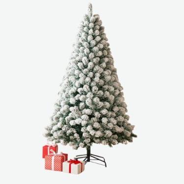 Imagem de Árvore de Natal Nevada Pinheiro Artificial, 180-240 cm, Decoração Natalina com Efeito Nevado (1,80 m - 700 Galhos)