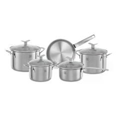 Jogo de Panelas Electrolux Inox com 5 Peças Design com Fundo Triplo