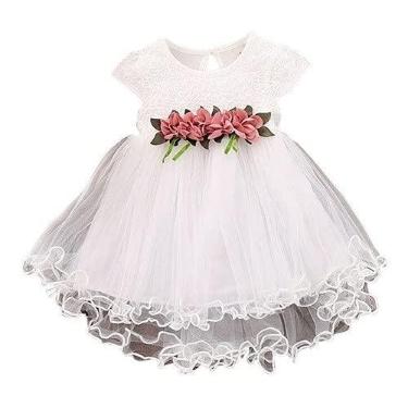 Imagem de Vestido Infantil Festa Batizado Bebe Casamento Aniversário