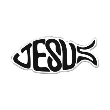 Imagem de Adesivo Decorativo Para Veiculo, Moto, Capacete, Em Relevo Facil Aplicação Jesus Preto
