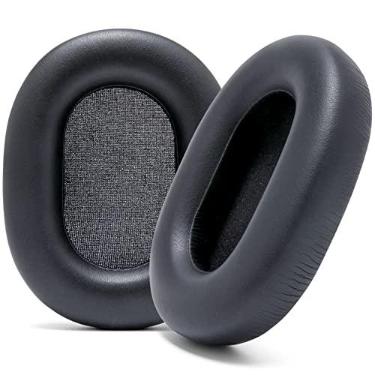 Imagem de WC Wicked Cushions Earpads Earsos Extra para Sony XM5 - Almofadas de couro PU macio, ruído luxuoso isolando espuma de memória, espessura adicional | Preto