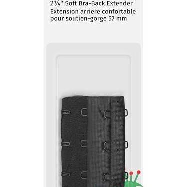 Imagem de Dritz Extensor de sutiã feminino, preto, 2-1 4 polegadas EUA