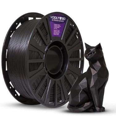 Imagem de Filamento 3D Voolt3D - PLA Preto Premium 1.75mm, 1kg - Para Impressoras 3D