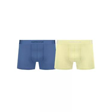 Imagem de Kit/2 Cueca Boxer Selene 12150.001 Infantil Sem Costura Algodão T. M/E
