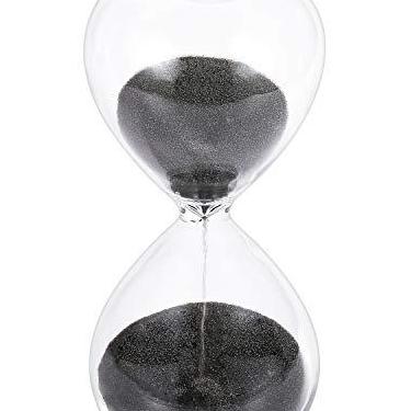 Imagem de SuLiao Ampulheta de Areia 60 Minutos: 13 cm Relógio de Areia Preto, Ampulheta Grande de 60 Minutos, Única Ampulheta de 1 Hora em Vidro para Crianças, Jogos, Sala de Aula, Casa, Escritório