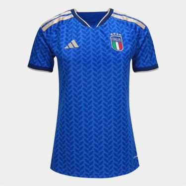 Imagem de Camisa Seleção Itália Home Torcedor 2026 s/n Adidas Feminina, Azul, M