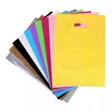 Imagem de Sacolas Plásticas 40x50 Alça Boca de Palhaço 1KG Aproximadamente 35 Unidades Transparente Higipack