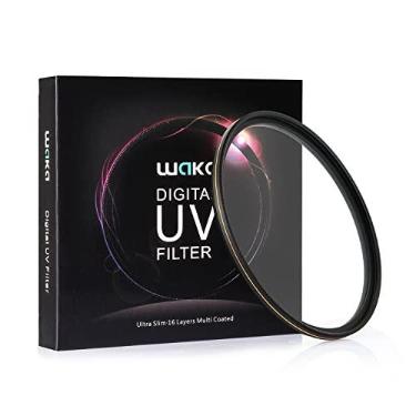 Imagem de waka Filtro UV MC de 77 mm – Filtro de lente ultra fino com 16 camadas de proteção ultravioleta multi revestido para lente de câmera Canon Nikon Sony DSLR