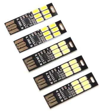 Imagem de Módulo de Luz LED, Iluminação Suave de 5 Unidades, Sem Cintilação, Luz Noturna Móvel USB Durável, Boa Compatibilidade para Laptop