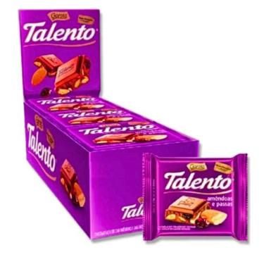 Imagem de Caixa Chocolate Talento Amêndoas e Passas GAROTO- 1 cx c/ 15un de 25g Cada