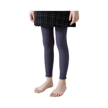 Imagem de Leggings De Algodão Com Renda Para Meninas, Calças Justas Para Criança