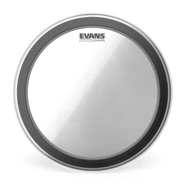 Imagem de Pele para Bumbo Evans EMAD2 BD22EMAD2 Filme Duplo com 2 Anéis de Espuma 22 Polegadas Transparente