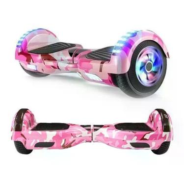 Imagem de Hoverboard Overboard Skate Elétrico Led Rosa Camuflado Nº4