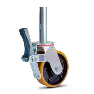 Imagem de Rodas Para Andaimes Tubular Com Trava Em Pu 6x2 350 Kg