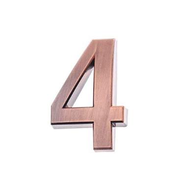 Imagem de Autocolantes com números de casas Autocolante autocolante com numerais de plástico ABS Placa de endereço Placa de endereço Dígitos de porta da sala Autocolante de numeral Etiqueta de porta de hotel