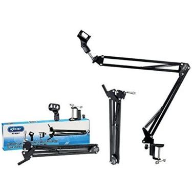 Imagem de SUPORTE ARTICULADO DE MESA PARA MICROFONE MM PRETO