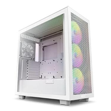 Imagem de NZXT Gabinete Gamer H7 Elite Mid Tower Aço Vidro Temperado 3x Ventoinhas F140 RGB Suporte ATX Gerenciamento de Cabos Branco - CM-H71EW-02