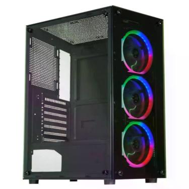 Imagem de Gabinete Gamer CG 30C5 ATX Micro ATX ITX LED com 3 Ventoinhas Multicolor Kmex