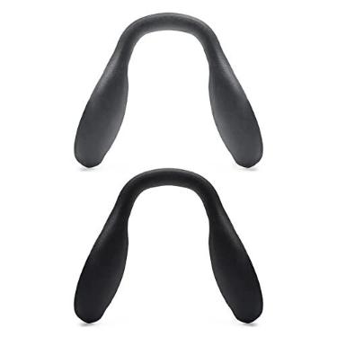 Imagem de Mryok 2 pares de almofadas de nariz de substituição para óculos de sol Oakley Crossrange R - cinza e preto ajuste asiático