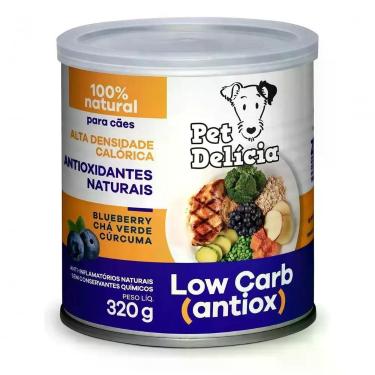 Imagem de Ração Úmida Pet Delícia Low Carb Antiox para Cães Sabor Carne 320G 1 Unidade