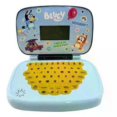 Imagem de Laptop Infantil Bluey Bilíngue com Atividades Educativas em Português e Inglês Azul Candide