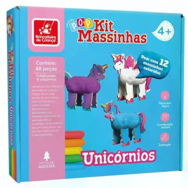 Imagem de Massa para Modelar Criativa Unicornios KIT 23COR+6UNIC.MAD - Brinc de 