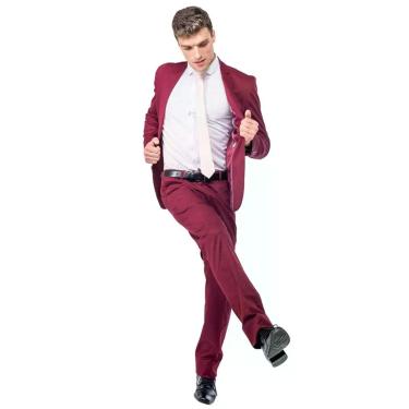 Imagem de Terno Masculino Slim Oxford Inovatore Bordo Jordhan, Bordô, 54