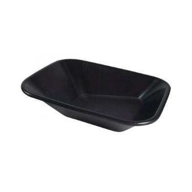 Imagem de Caçamba Plástica sem Furação para Carrinho de Mão Preta 60 litros - Me